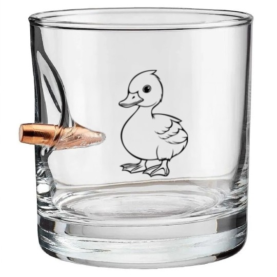 Duck Bird Nature Pond Bullet Whiskey Glasses