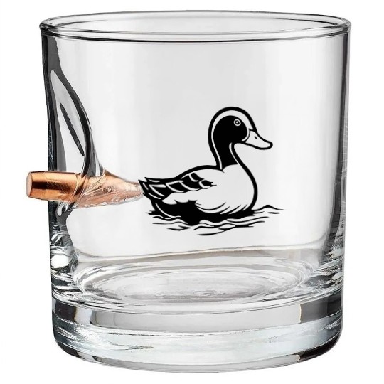 Duck Bird Nature Pond Bullet Whiskey Glasses