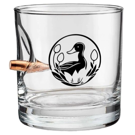 Duck Bird Nature Pond Bullet Whiskey Glasses