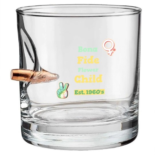DESIGNBona Fide Flower Child Est 1960s Bullet Whiskey Glasses