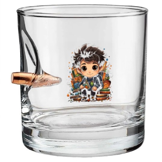 Back to School Pre-K Kindergarten Student Chibi Bullet Whiskey Glasses