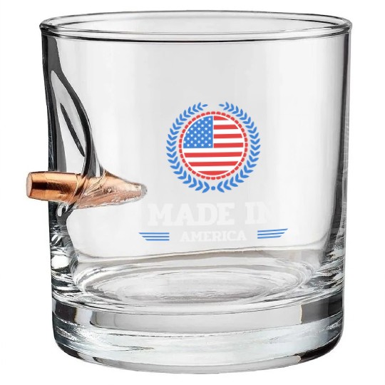made in america red girl love Bullet Whiskey Glasses
