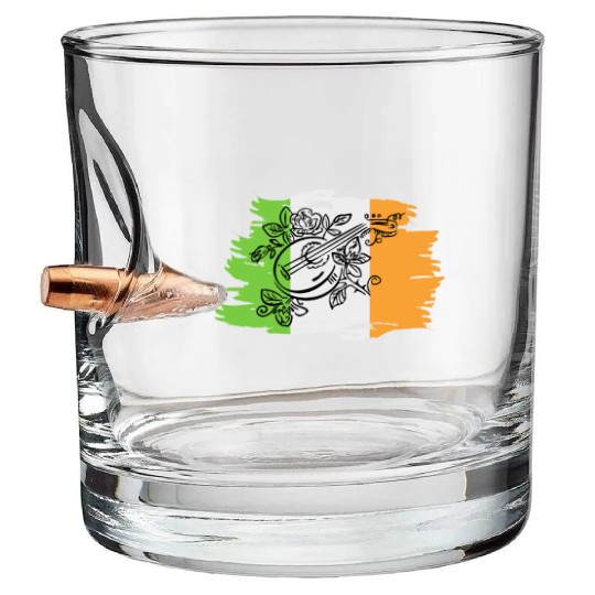 Irish Bouzouki Instrument Greek Bullet Whiskey Glasses