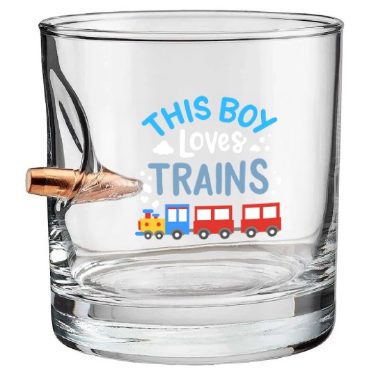 Trains Train Lover Bullet Whiskey Glasses