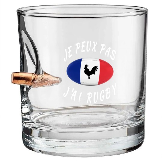 Je Peux Pas J ai Rugby France Rugby Cadeau Bullet Whiskey Glasses