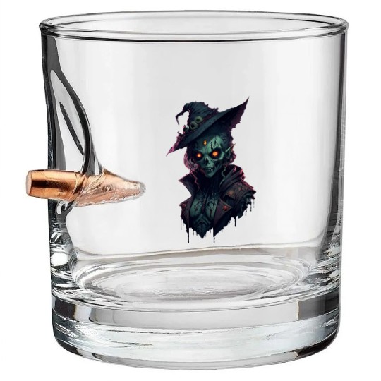Halloween Zombie Wicth RPG Game Style Bullet Whiskey Glasses