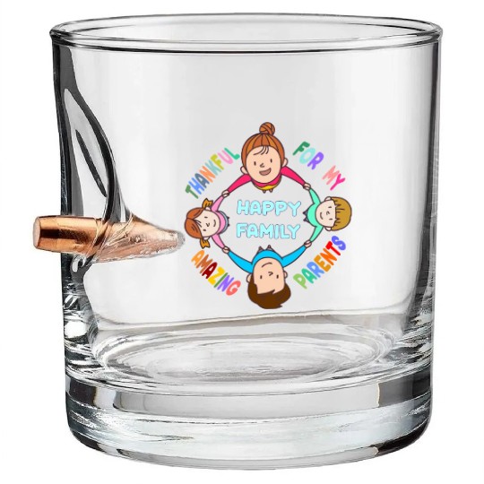 I Love My Family Bullet Whiskey Glasses
