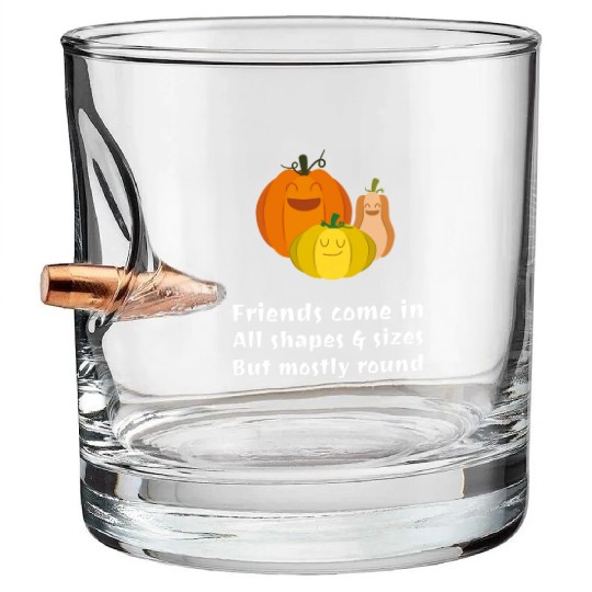 Halloween Vegetable Friends Bullet Whiskey Glasses