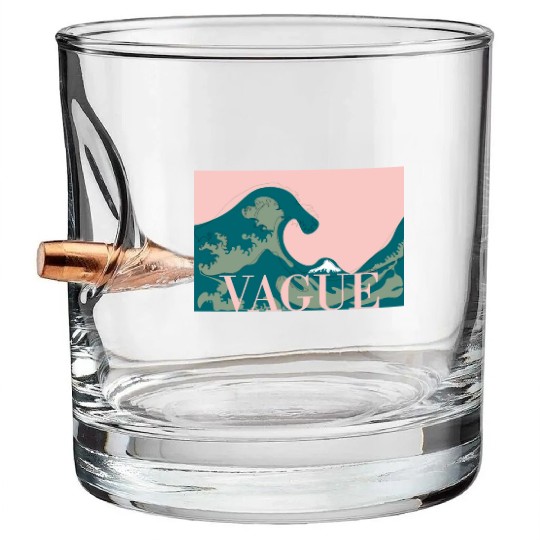 La Grande Vague The Great Wave Bullet Whiskey Glasses