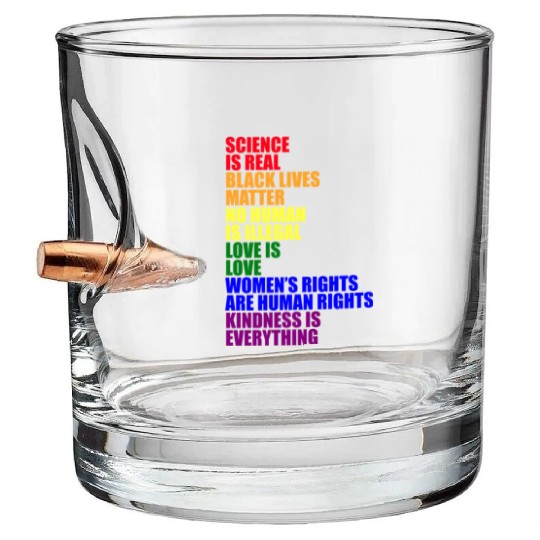 Science Is Real Bullet Whiskey Glasses