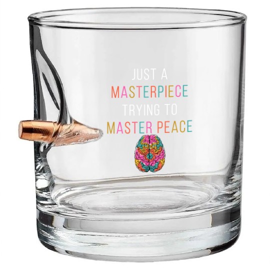 Just A Masterpiece Mental Health Awareness Green S Bullet Whiskey Glasses