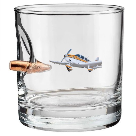 piper pa 28 cherokee Bullet Whiskey Glasses