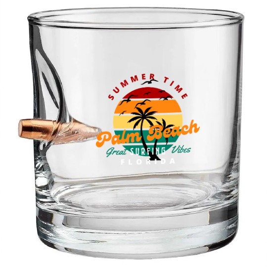 Palm Beach Florida Bullet Whiskey Glasses