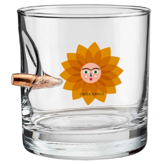 Cute Summer Vacation Frida Kahlo Sun Viva La Vida Bullet Whiskey Glasses