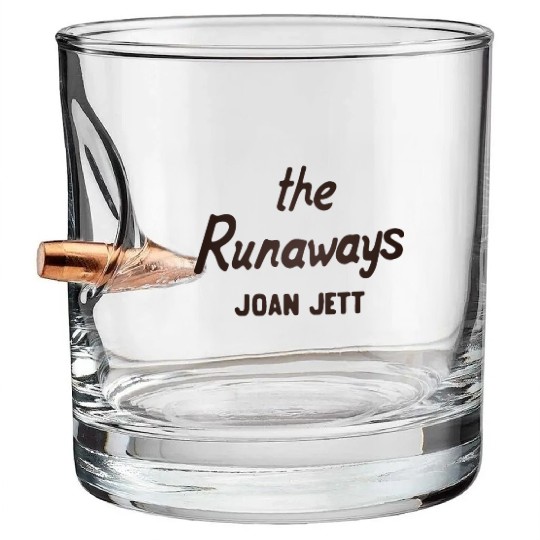The Runaways Joan Jett Bullet Whiskey Glasses