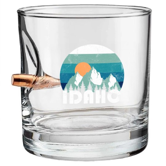 Idaho State Bullet Whiskey Glasses