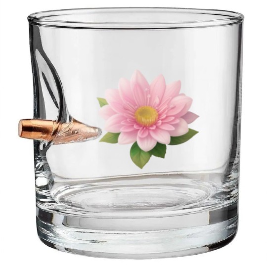 Lovely Pink Little Flower - Water Lily Bullet Whiskey Glasses
