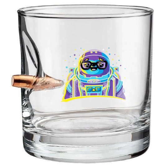 Astro Sloth Bullet Whiskey Glasses