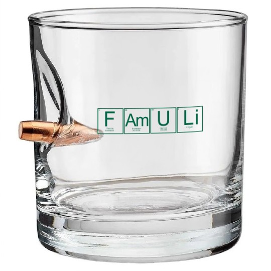 Periodic Table Chemistry With The Elements F Am U Bullet Whiskey Glasses