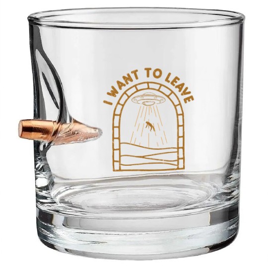 I Want To Leave Alien Lover Ufo S Day Bullet Whiskey Glasses
