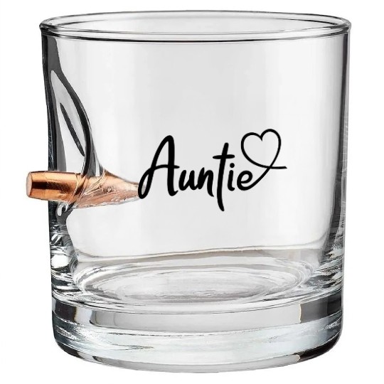 I Love My Aunt Cute Auntie Bullet Whiskey Glasses
