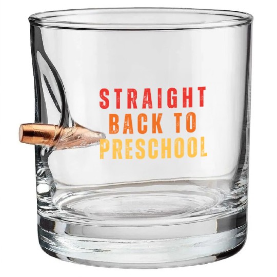 Preschool Teacher Back to school in retro vintage Bullet Whiskey Glasses