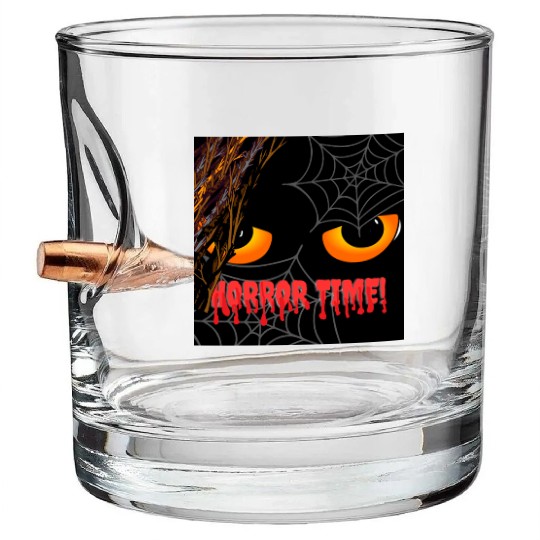 horror time Bullet Whiskey Glasses