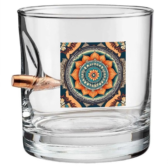 Mandala design Bullet Whiskey Glasses
