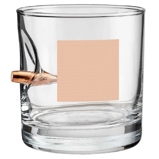 Orange White Dots Pattern Bullet Whiskey Glasses