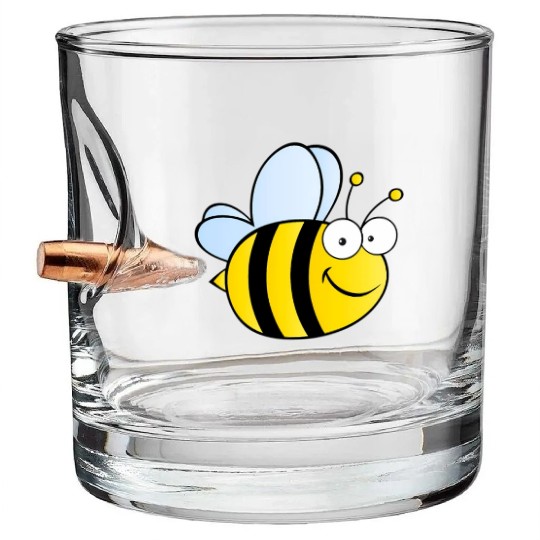 Bumble Bee Bullet Whiskey Glasses