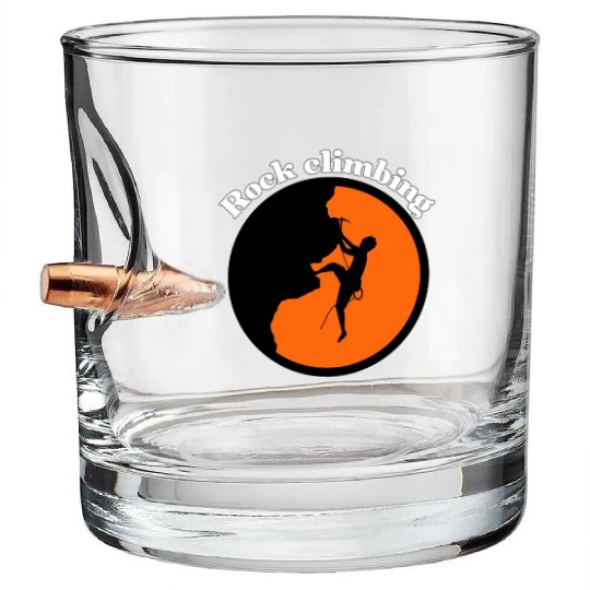 Rock climbing design Bullet Whiskey Glasses