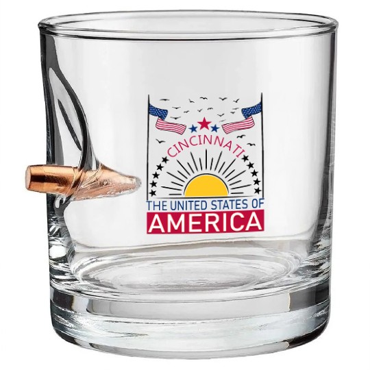 Welcome to Cincinnati Ohio Bullet Whiskey Glasses