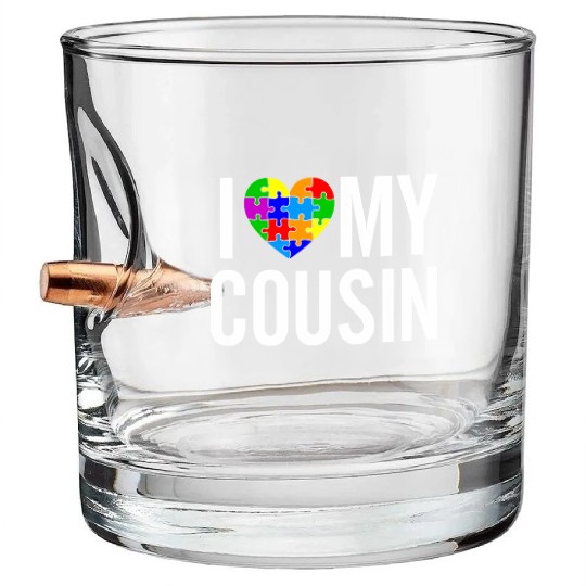 I Love My Cousin Bullet Whiskey Glasses