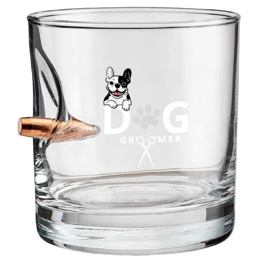 Dog Groomer Bullet Whiskey Glasses Dog Grooming Outfit