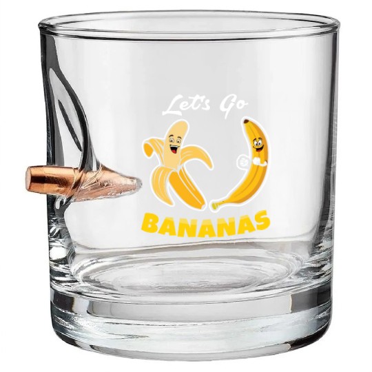 Adorable Funny Banana Meme Let Us Go Banana Bullet Whiskey Glasses