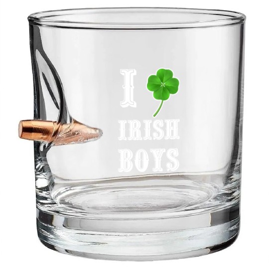 Shiny Saint Patrick s Day Shamrock Rhinestone Bullet Whiskey Glasses