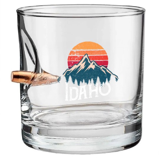 Idaho Id Moains Outdoor Wildness Bullet Whiskey Glasses