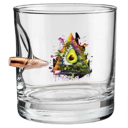 Avocado Triangle Bullet Whiskey Glasses