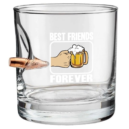 Best Beer Friends Forever Funny Alcohol Buddy Bullet Whiskey Glasses