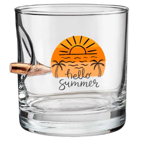 hello summer Bullet Whiskey Glasses