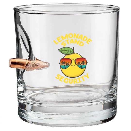 Lemonade Stand Security Cute Lemon Summer Bullet Whiskey Glasses