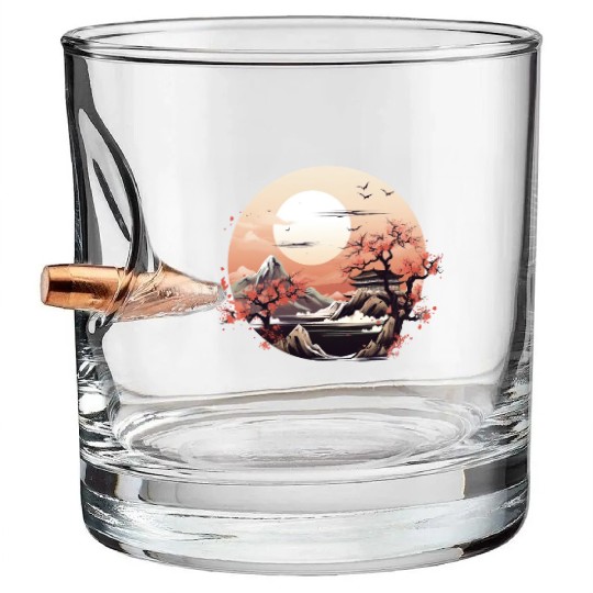 Serenity in Sakura Bullet Whiskey Glasses