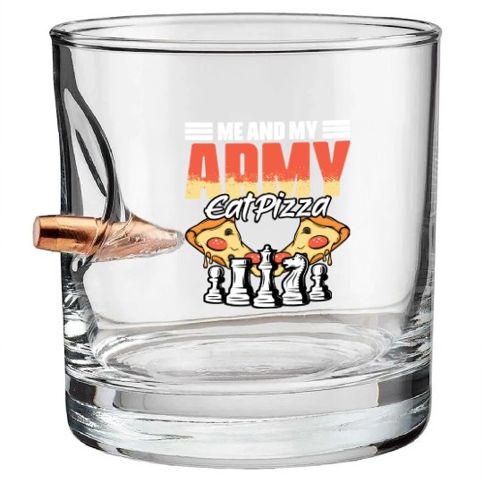 Funny Board Game Sports Humor For A Pizza Lover Bullet Whiskey Glasses