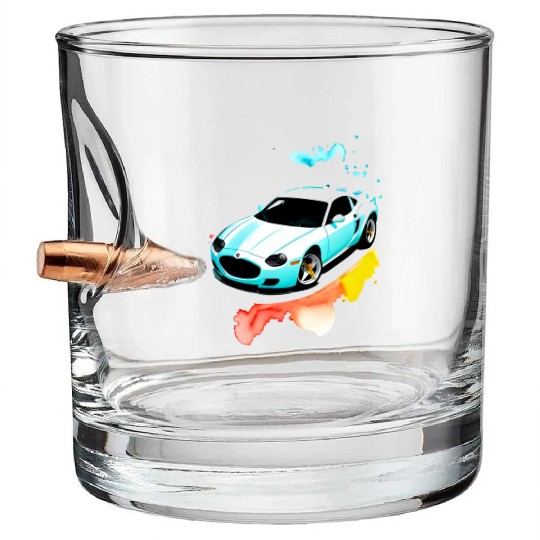 Running car Bullet Whiskey Glasses