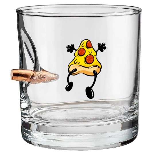Do The Pizza Slice Dance Bullet Whiskey Glasses