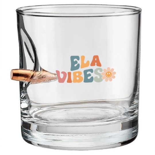 English Teacher - Ela Vibes Teacher Student Back Bullet Whiskey Glasses