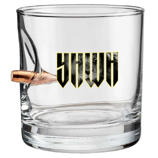 YHWH Yahweh Lion Christian Bullet Whiskey Glasses