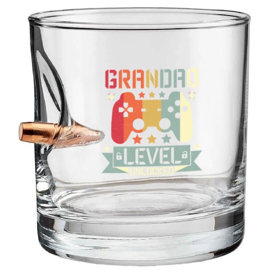 GRANDAD LEVEL UNLOCKED Bullet Whiskey Glasses