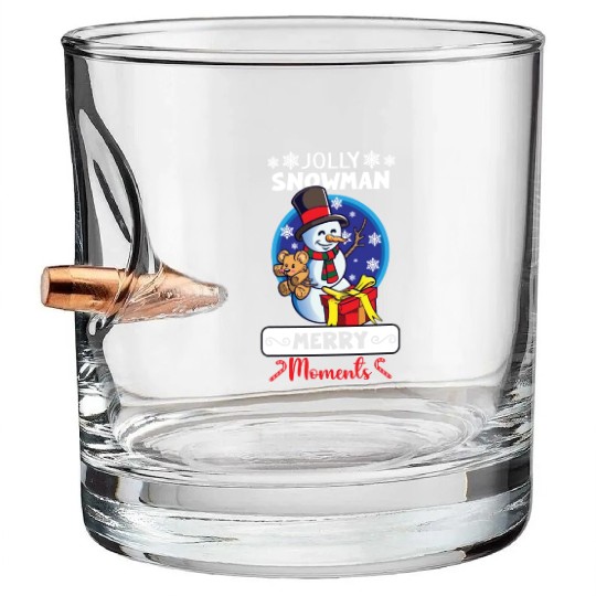 Funny Snowman Season Winter Christmas Snowman Joy Bullet Whiskey Glasses