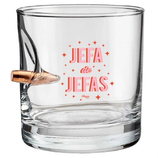 Chingona Inc Jefa De Jefas Blue Small Bullet Whiskey Glasses
